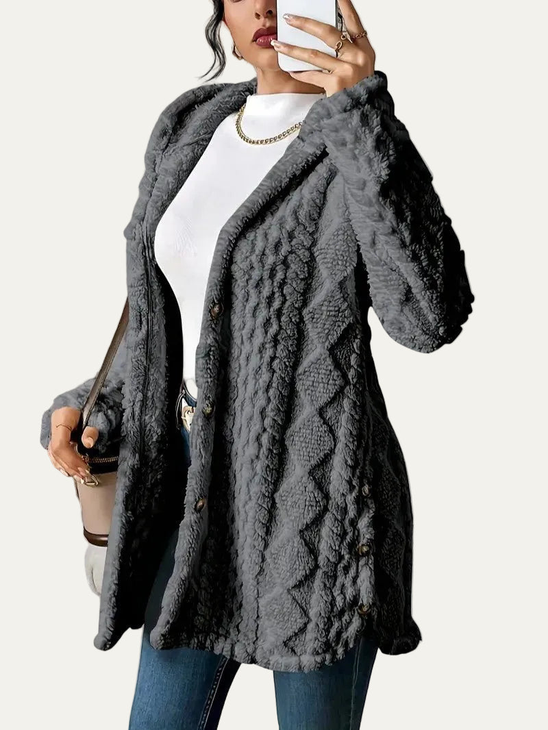 VogeLuxe | Women’s Quilted Hooded Longline Coat