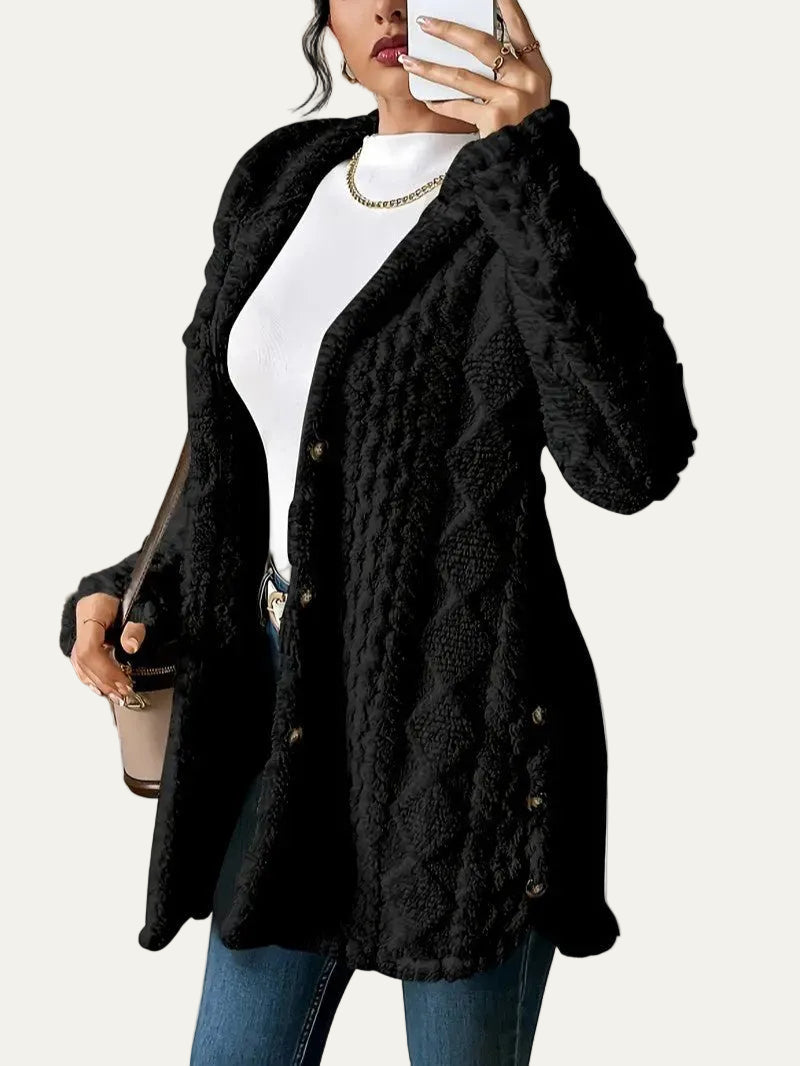 VogeLuxe | Women’s Quilted Hooded Longline Coat