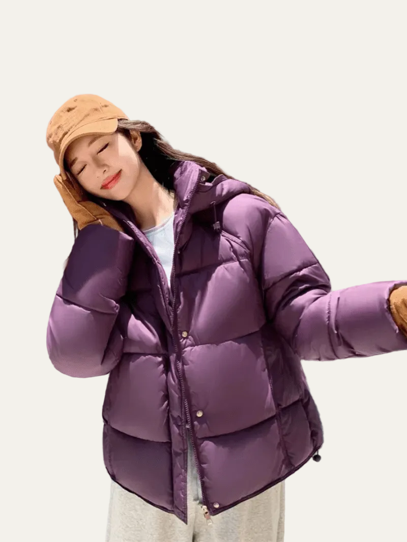 VogeLuxe | Women’s Heavyweight Quilted Puffer Jacket With Hood