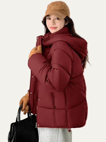 VogeLuxe | Women’s Heavyweight Quilted Puffer Jacket With Hood