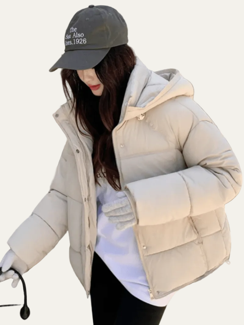 VogeLuxe | Women’s Heavyweight Quilted Puffer Jacket With Hood