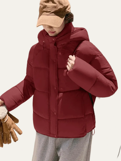 VogeLuxe | Women’s Heavyweight Quilted Puffer Jacket With Hood