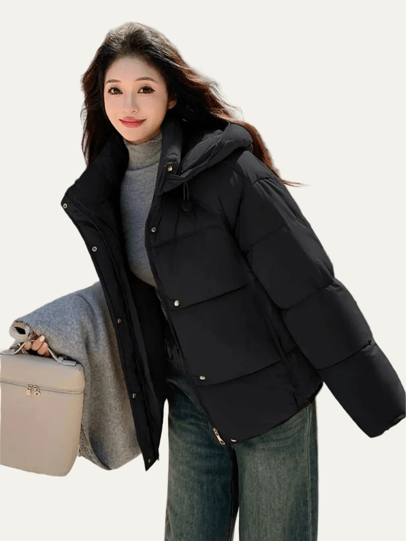 VogeLuxe | Women’s Heavyweight Quilted Puffer Jacket With Hood