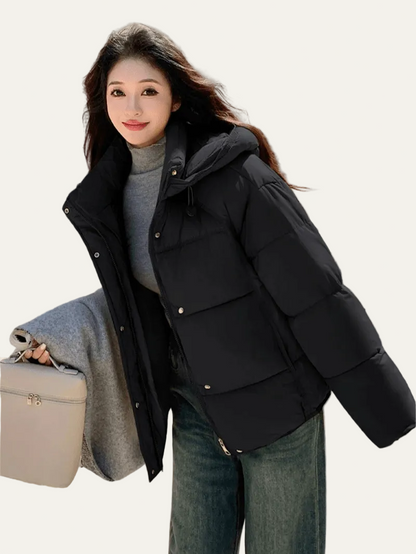 VogeLuxe | Women’s Heavyweight Quilted Puffer Jacket With Hood