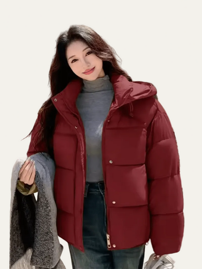 VogeLuxe | Women’s Heavyweight Quilted Puffer Jacket With Hood