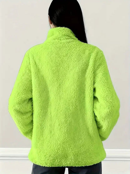 VogeLuxe | Women’s Plush High Pile Zip Front Fleece Jacket