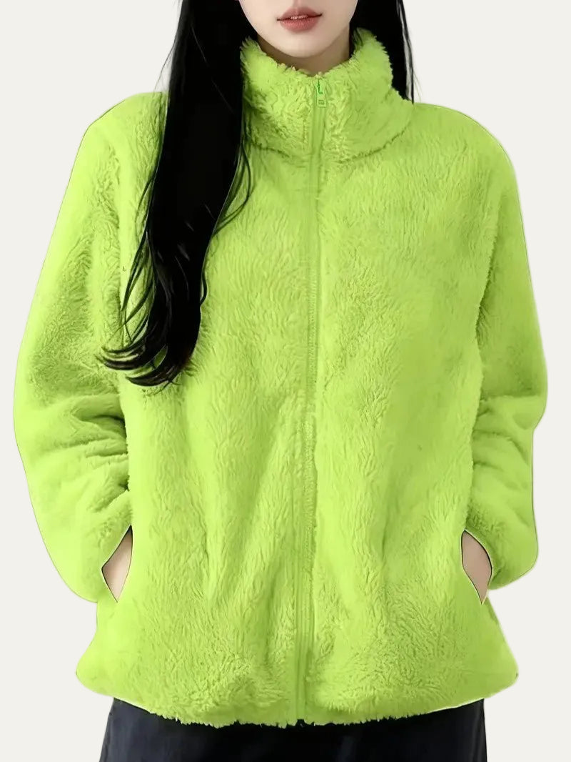 VogeLuxe | Women’s Plush High Pile Zip Front Fleece Jacket