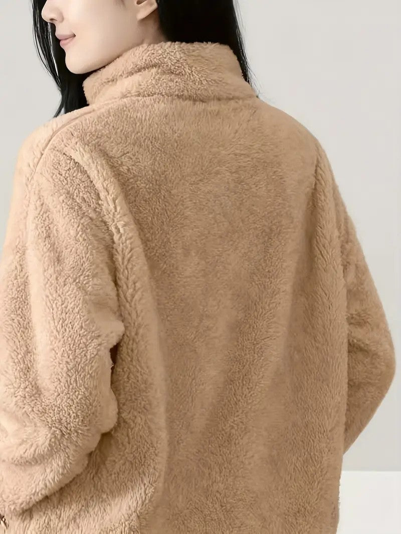 VogeLuxe | Women’s Plush High Pile Zip Front Fleece Jacket