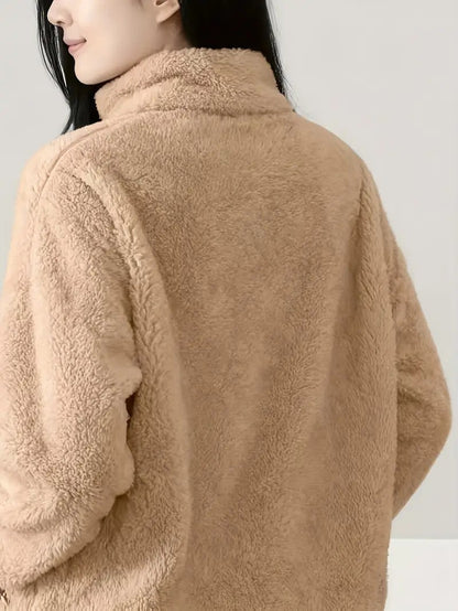 VogeLuxe | Women’s Plush High Pile Zip Front Fleece Jacket