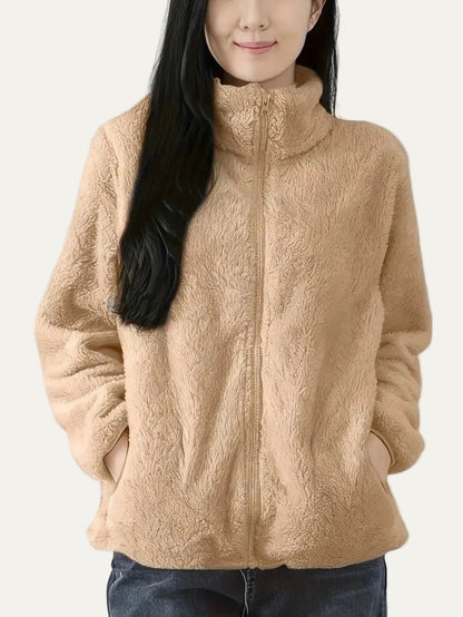 VogeLuxe | Women’s Plush High Pile Zip Front Fleece Jacket
