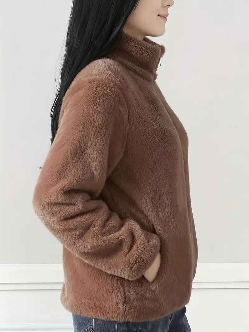 VogeLuxe | Women’s Plush High Pile Zip Front Fleece Jacket