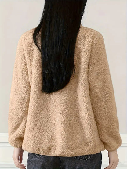 VogeLuxe | Women’s Plush High Pile Zip Front Fleece Jacket
