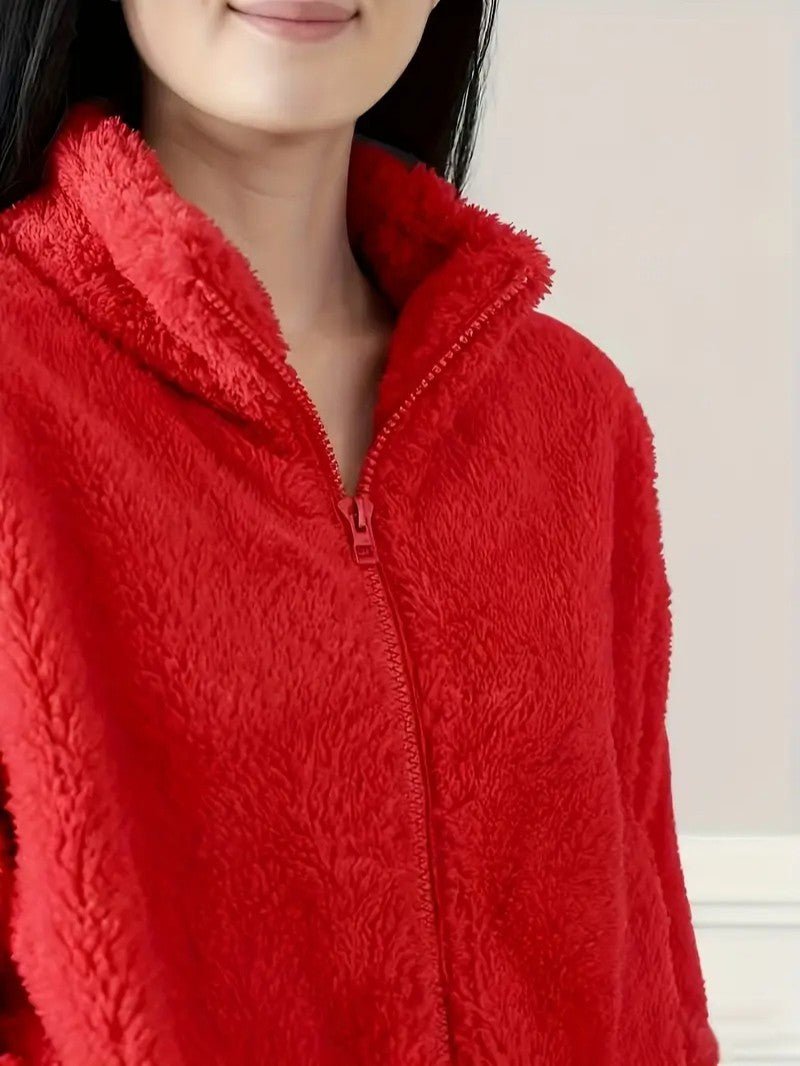 VogeLuxe | Women’s Plush High Pile Zip Front Fleece Jacket
