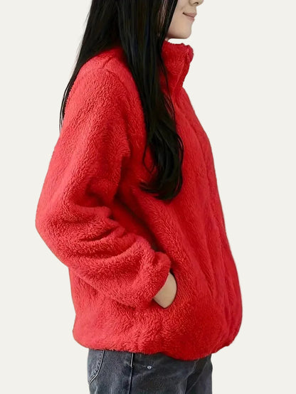 VogeLuxe | Women’s Plush High Pile Zip Front Fleece Jacket
