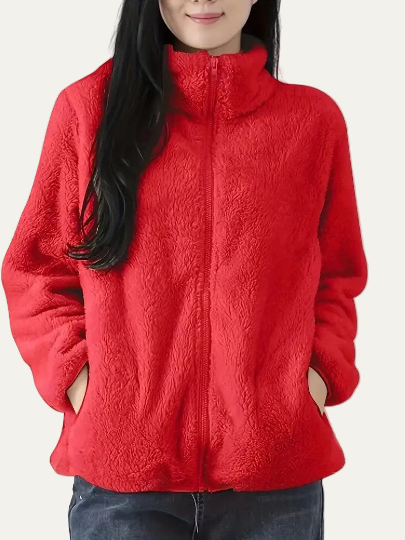 VogeLuxe | Women’s Plush High Pile Zip Front Fleece Jacket