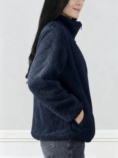 VogeLuxe | Women’s Plush High Pile Zip Front Fleece Jacket
