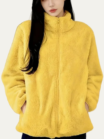 VogeLuxe | Women’s Plush High Pile Zip Front Fleece Jacket