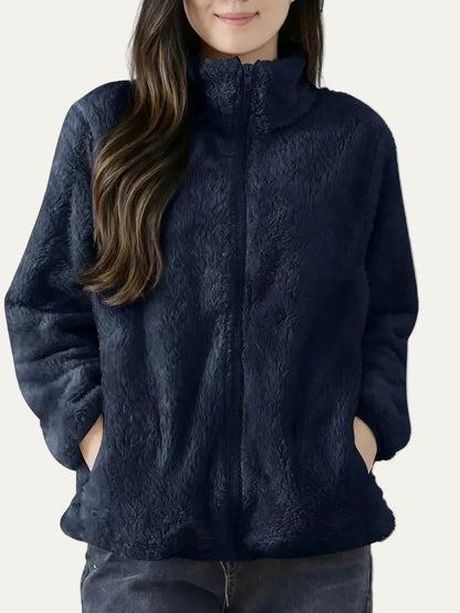 VogeLuxe | Women’s Plush High Pile Zip Front Fleece Jacket