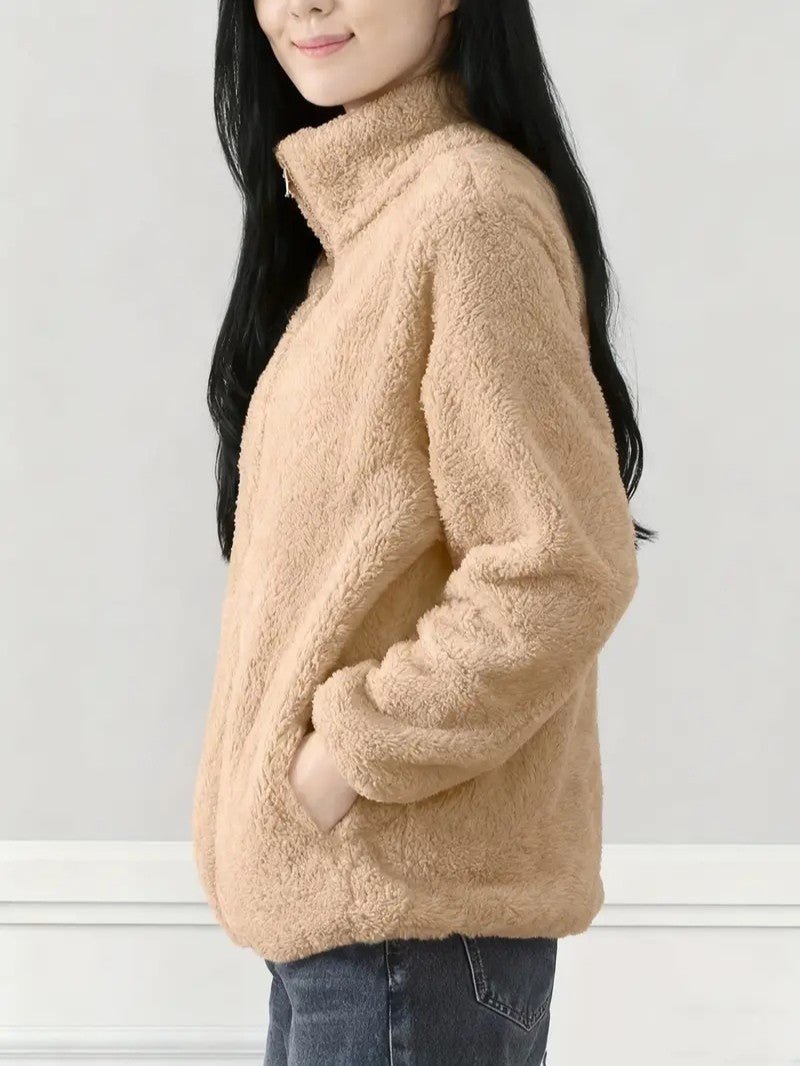 VogeLuxe | Women’s Plush High Pile Zip Front Fleece Jacket