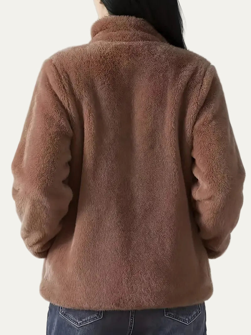 VogeLuxe | Women’s Plush High Pile Zip Front Fleece Jacket