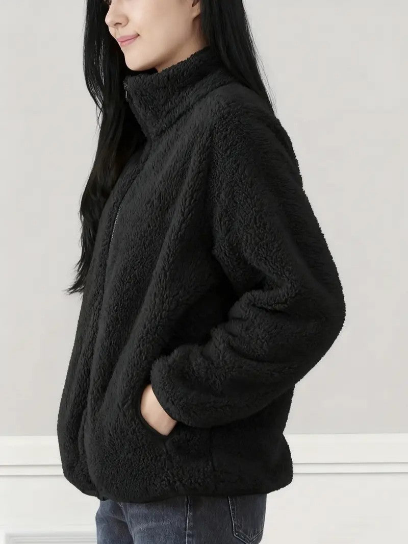 VogeLuxe | Women’s Plush High Pile Zip Front Fleece Jacket