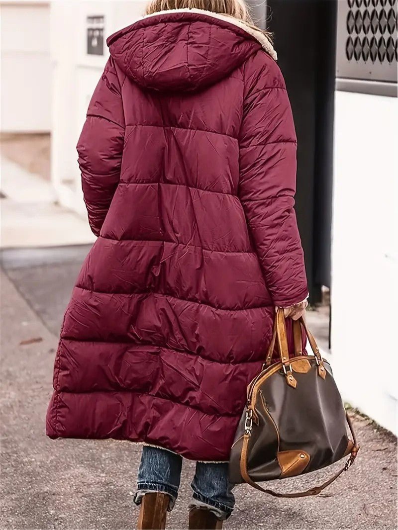 VogeLuxe | Women’s Reversible Hooded Longline Winter Coat