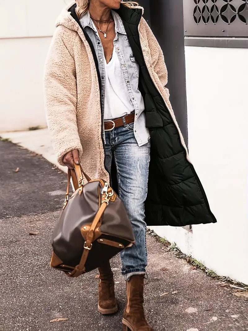VogeLuxe | Women’s Reversible Hooded Longline Winter Coat