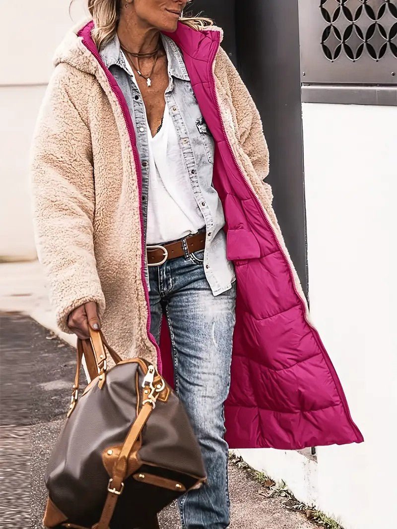 VogeLuxe | Women’s Reversible Hooded Longline Winter Coat