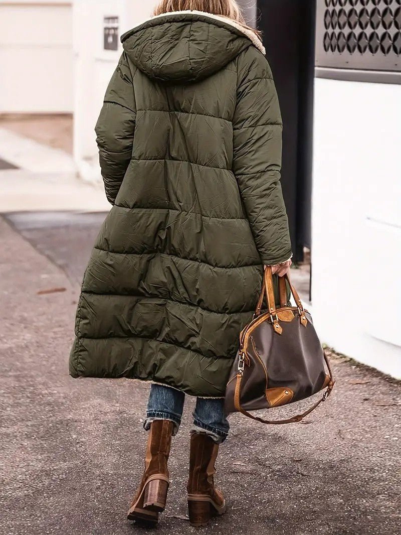 VogeLuxe | Women’s Reversible Hooded Longline Winter Coat