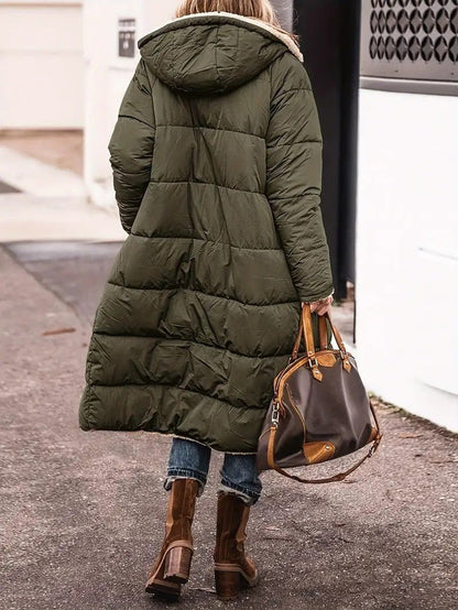 VogeLuxe | Women’s Reversible Hooded Longline Winter Coat