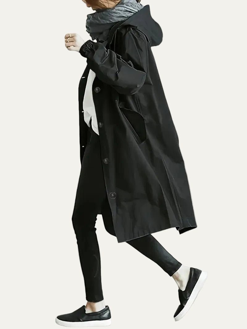 VogeLuxe | Women’s Longline Hooded Rain Parka