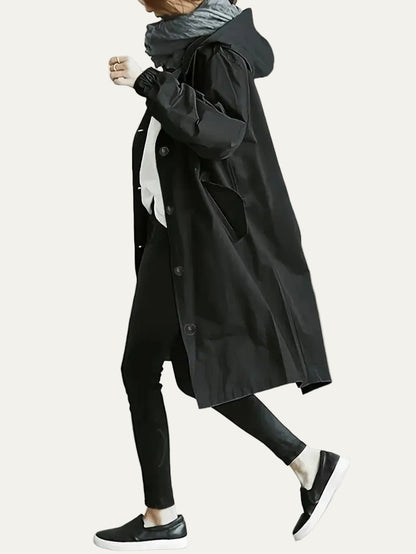 VogeLuxe | Women’s Longline Hooded Rain Parka