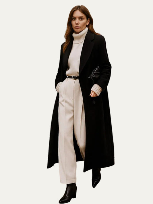 VogeLuxe | Women’s Full Length Structured Wool Trench Coat