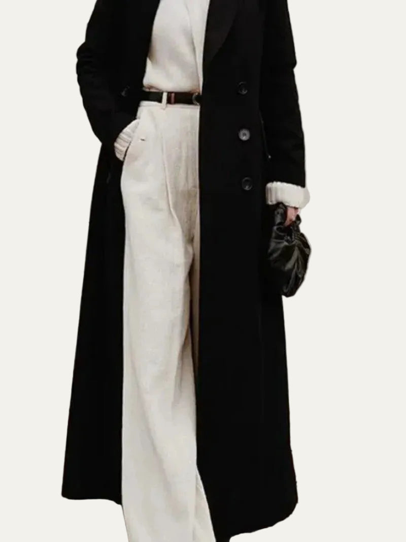 VogeLuxe | Women’s Full Length Structured Wool Trench Coat