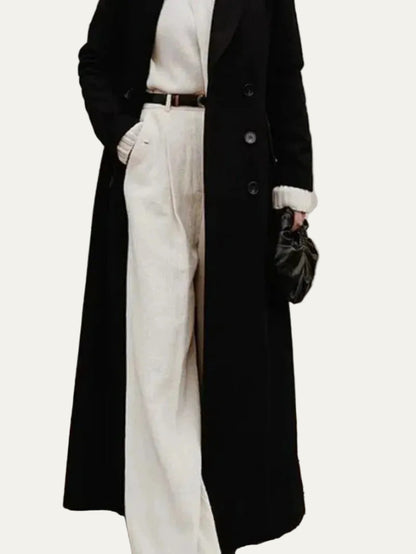VogeLuxe | Women’s Full Length Structured Wool Trench Coat