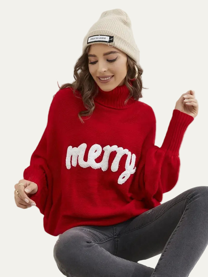 VogeLuxe | Women’s Oversized Merry Turtleneck Sweater