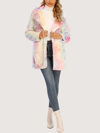 VogeLuxe | Women’s Plush Faux Fur Mid Length Coat