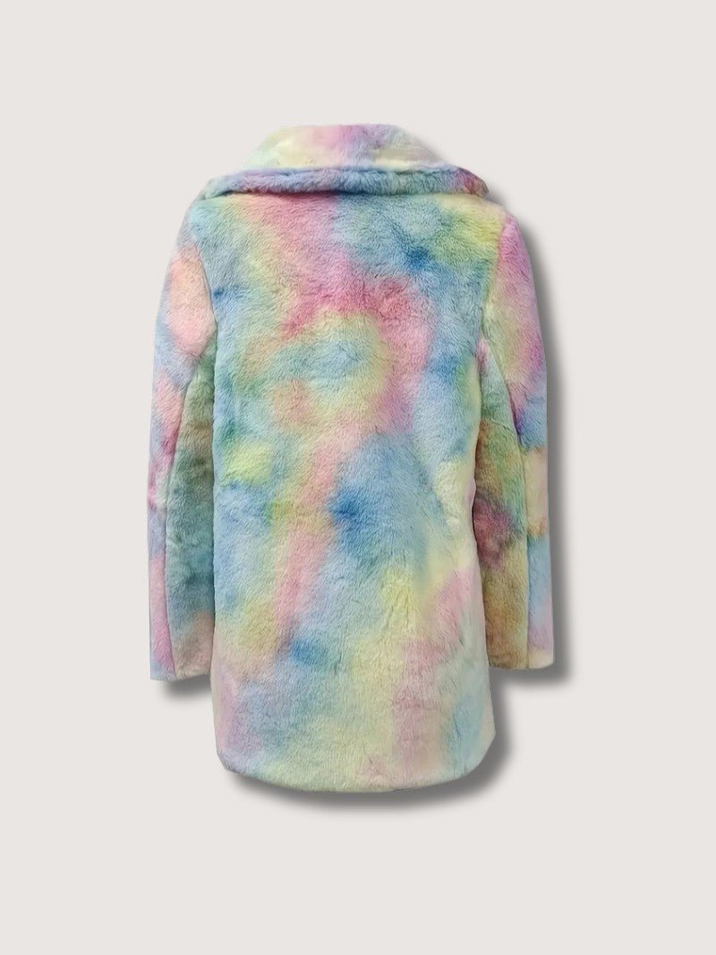 VogeLuxe | Women’s Plush Faux Fur Mid Length Coat