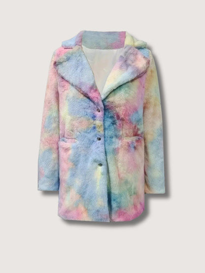 VogeLuxe | Women’s Plush Faux Fur Mid Length Coat