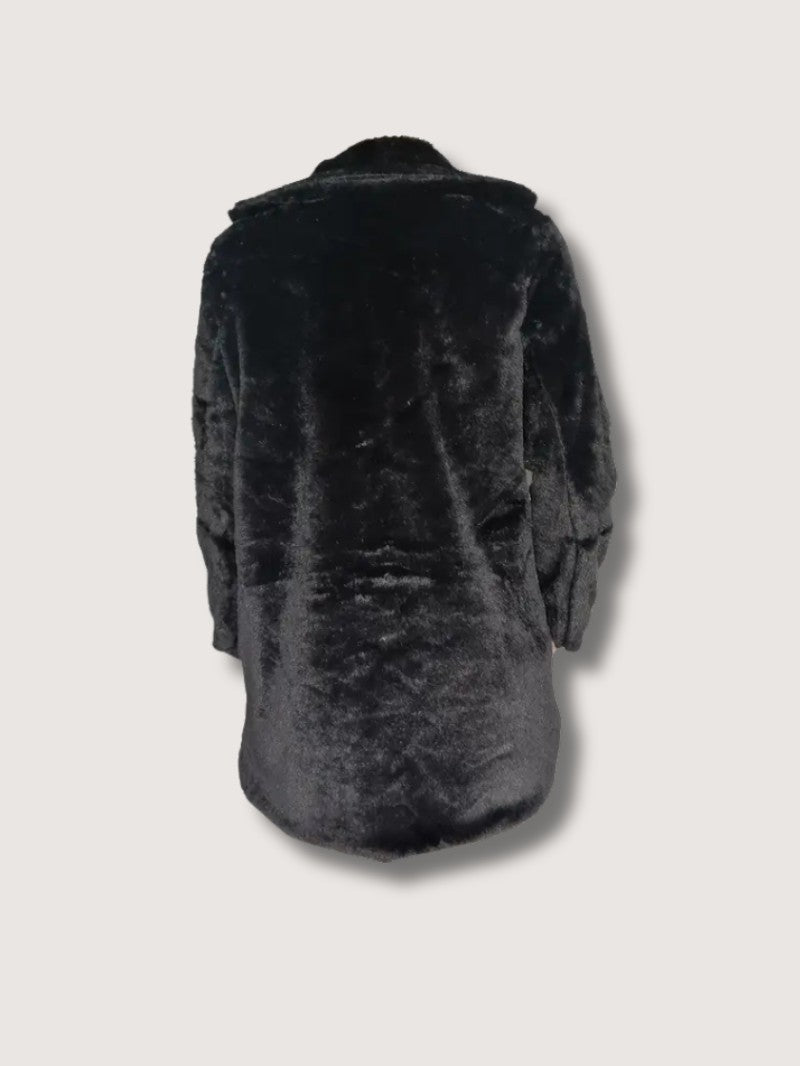 VogeLuxe | Women’s Plush Faux Fur Mid Length Coat