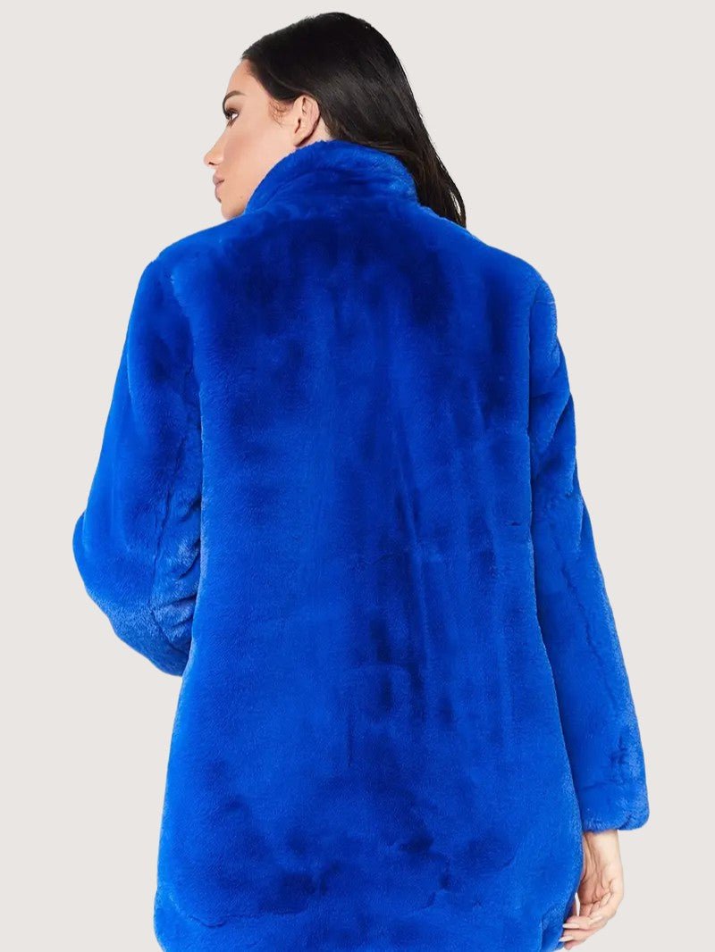 VogeLuxe | Women’s Plush Faux Fur Mid Length Coat