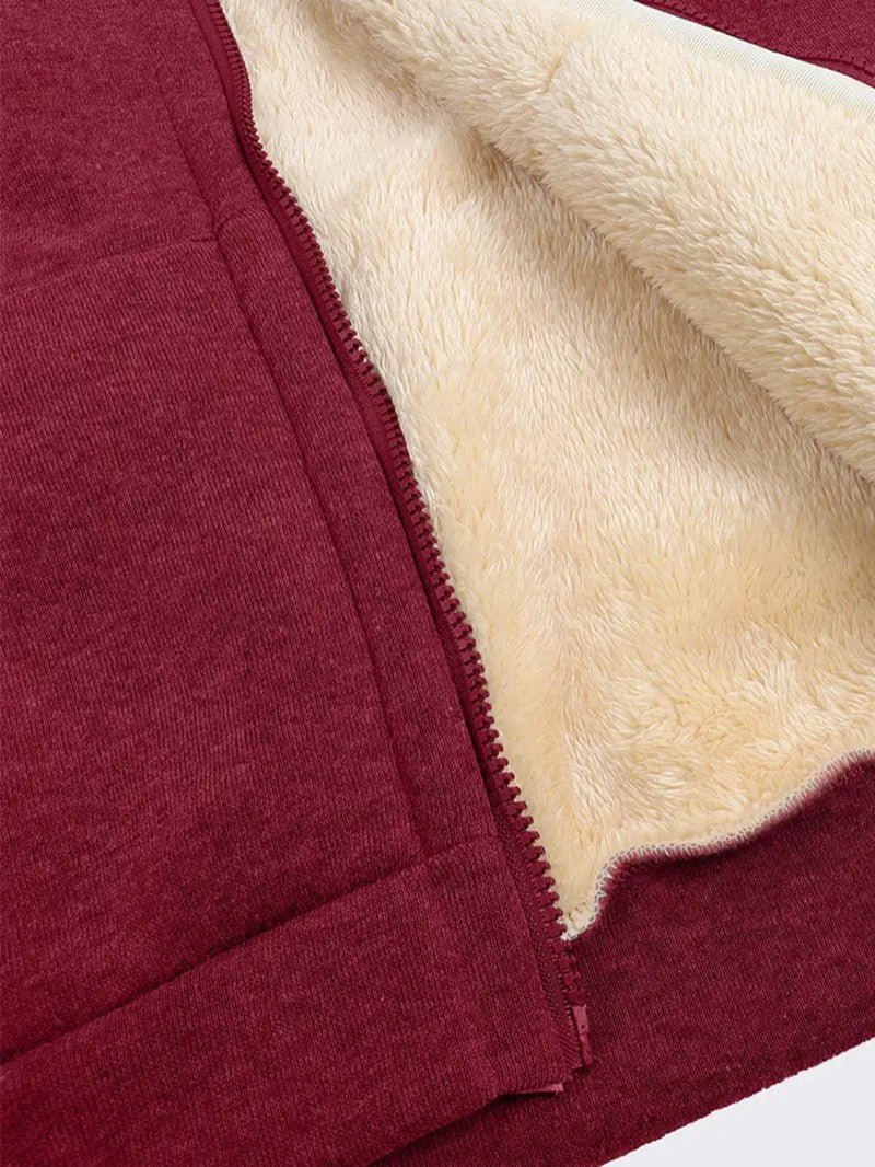 VogeLuxe | Women’s Reversible Plush Fleece Full Zip Hoodie