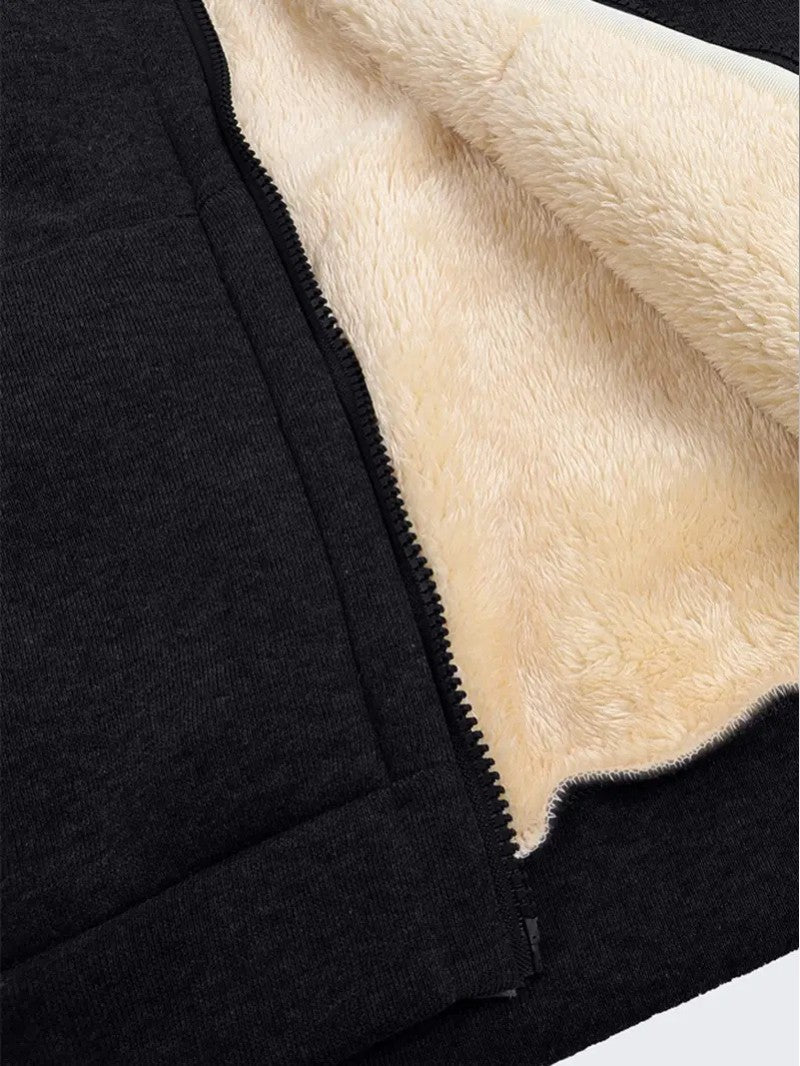 VogeLuxe | Women’s Reversible Plush Fleece Full Zip Hoodie