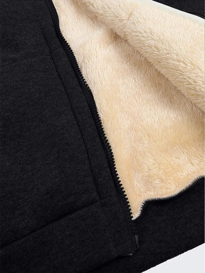 VogeLuxe | Women’s Reversible Plush Fleece Full Zip Hoodie