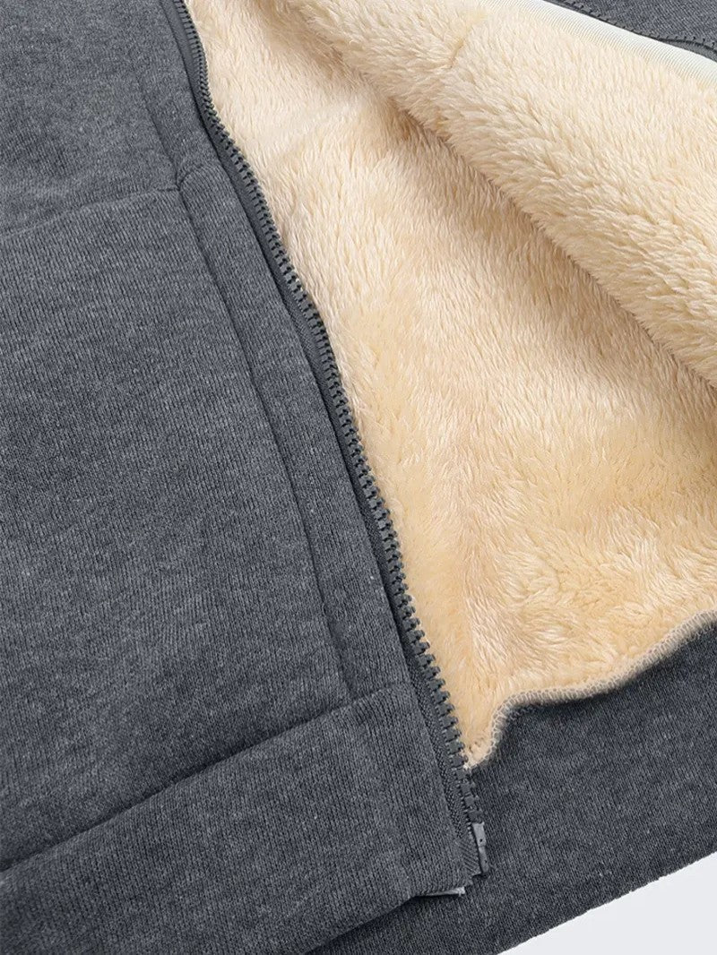 VogeLuxe | Women’s Reversible Plush Fleece Full Zip Hoodie