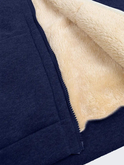 VogeLuxe | Women’s Reversible Plush Fleece Full Zip Hoodie