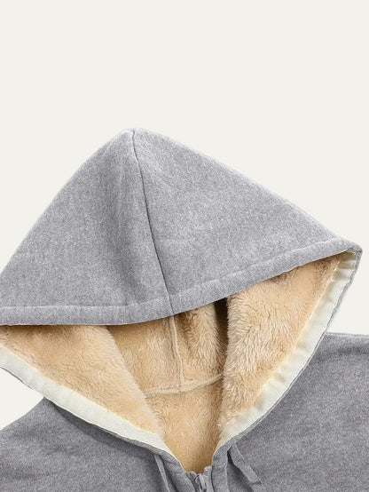 VogeLuxe | Women’s Reversible Plush Fleece Full Zip Hoodie