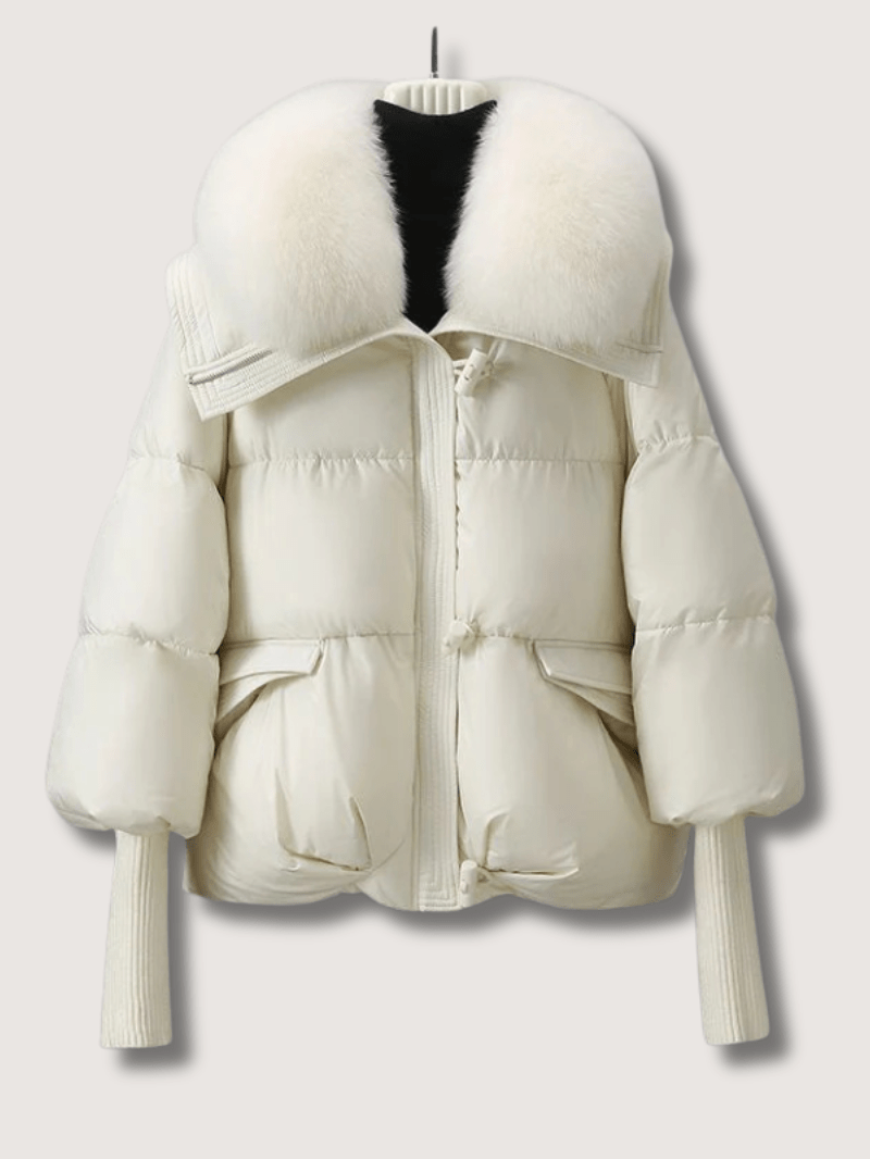 VogeLuxe | Women’s Faux Fur Collar Quilted Puffer Jacket
