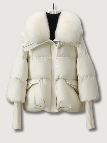 VogeLuxe | Women’s Faux Fur Collar Quilted Puffer Jacket