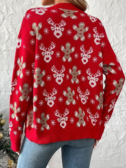 VogeLuxe | Women’s Festive Button Down Knit Cardigan